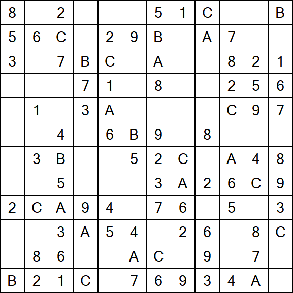 Sudoku 12x12 - Fácil