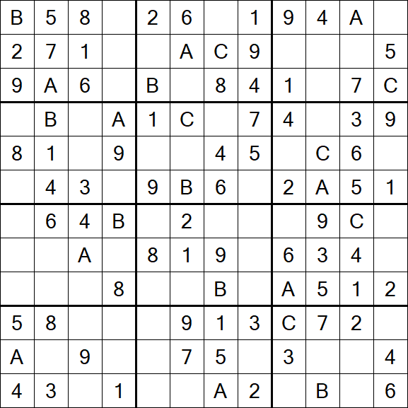 Sudoku 12x12 - Simple