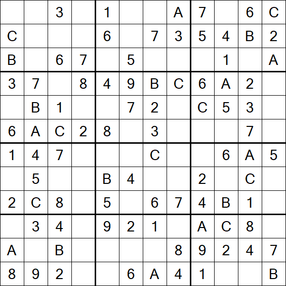Sudoku 12x12 - Simple