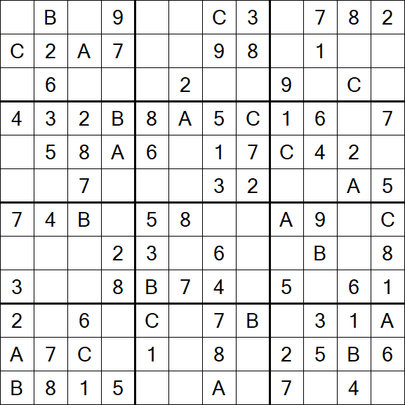 Sudoku 12x12 - Simple