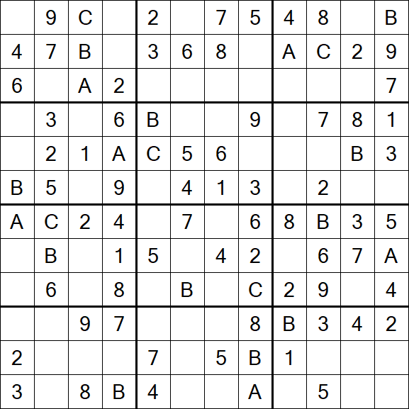 Sudoku 12x12 - Fácil