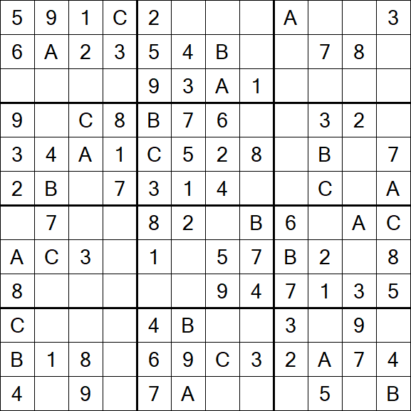 Sudoku 12x12 - Fácil