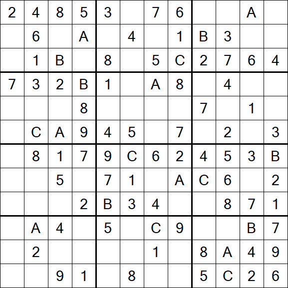 Sudoku 12x12 - Fácil