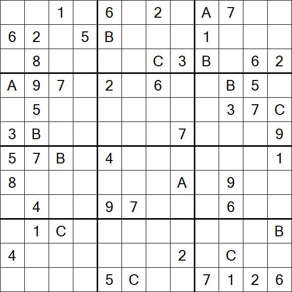 Sudoku 12x12 - Schwierig