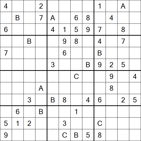 Sudoku 12x12 - Difficile