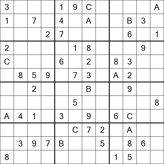 Sudoku 12x12 - Schwierig
