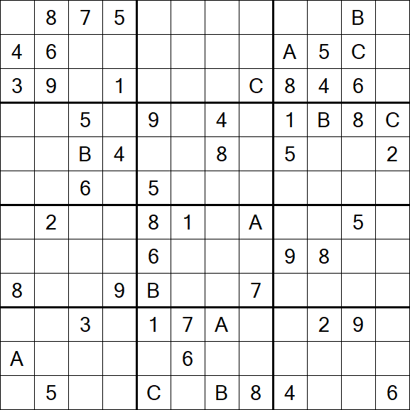 Sudoku 12x12 - Difficile
