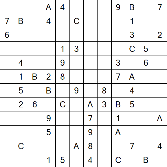 Sudoku 12x12 - Difficile