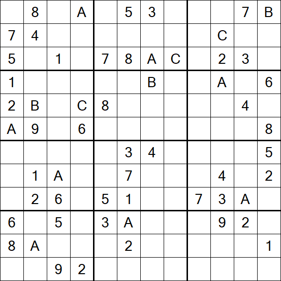 Sudoku 12x12 - Difficile