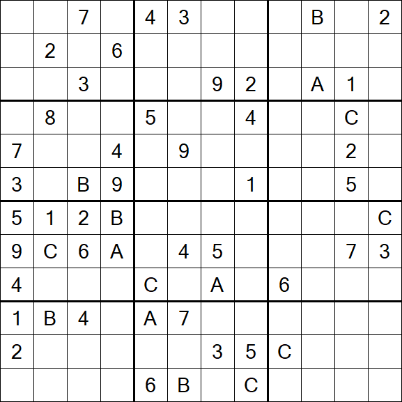 Sudoku 12x12 - Hard