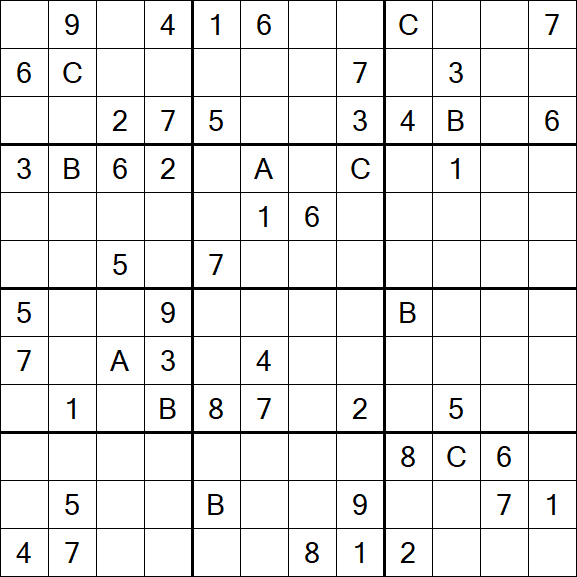 Sudoku 12x12 - Schwierig