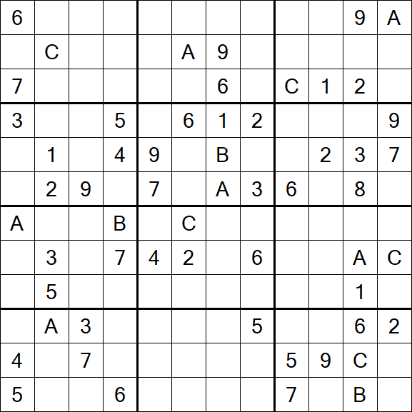 Sudoku 12x12 - Schwierig