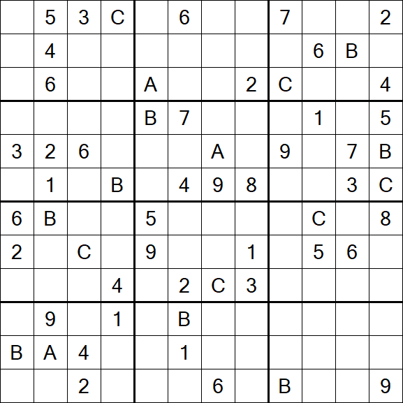 Sudoku 12x12 - Schwierig
