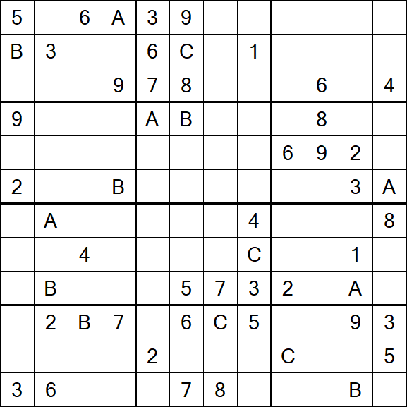 Sudoku 12x12 - Schwierig