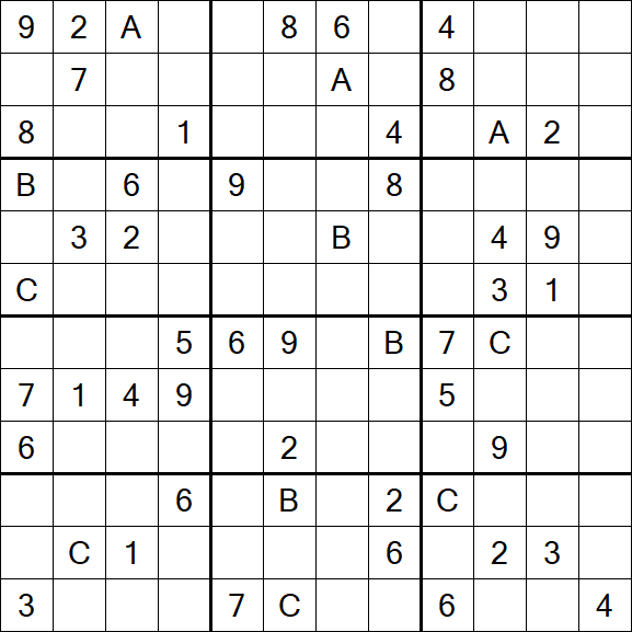 Sudoku 12x12 - Schwierig