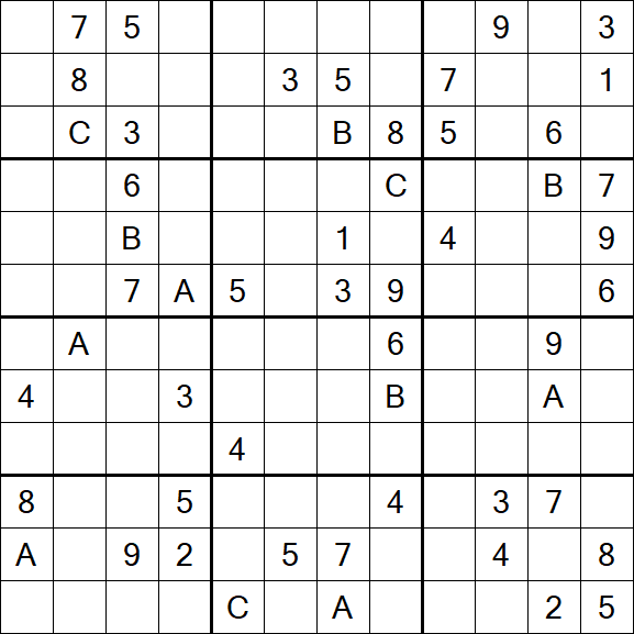 Sudoku 12x12 - Schwierig