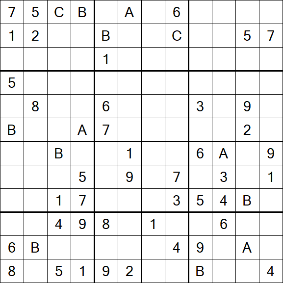Sudoku 12x12 - Schwierig
