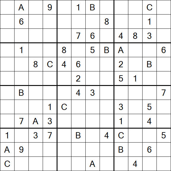 Sudoku 12x12 - Schwierig