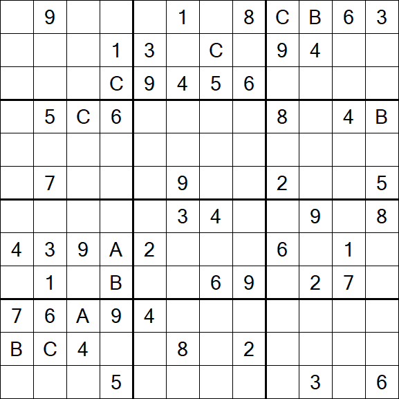 Sudoku 12x12 - Schwierig