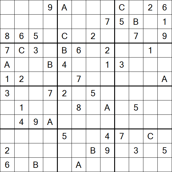 Sudoku 12x12 - Schwierig