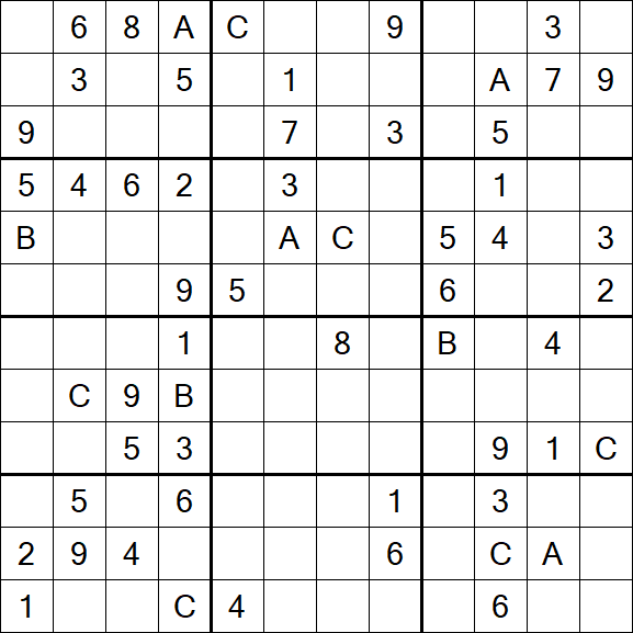Sudoku 12x12 - Schwierig