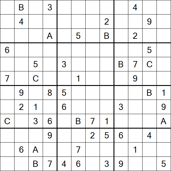Sudoku 12x12 - Schwierig