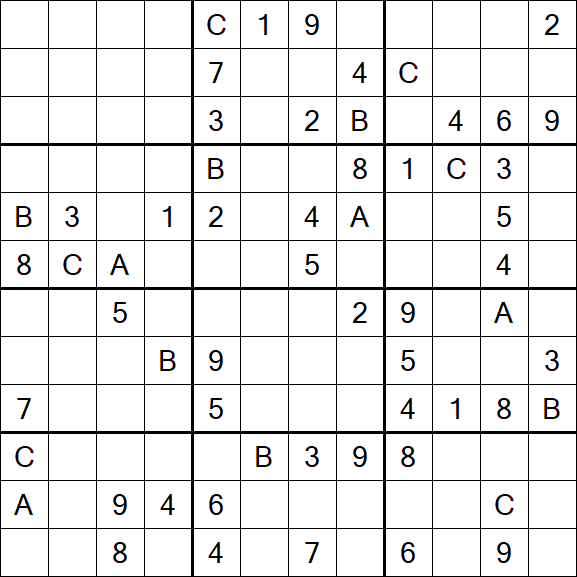 Sudoku 12x12 - Schwierig
