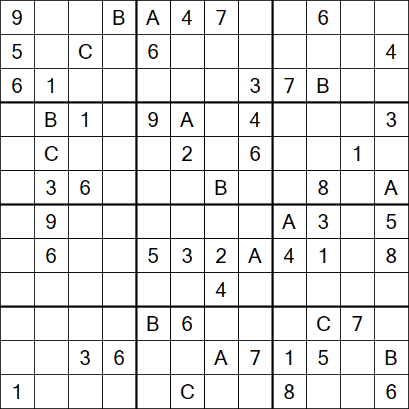 Sudoku 12x12 - Schwierig