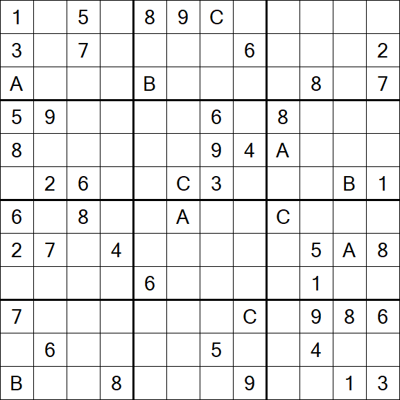 Sudoku 12x12 - Schwierig