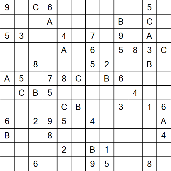 Sudoku 12x12 - Schwierig