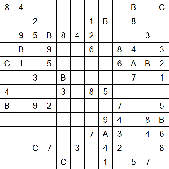 Sudoku 12x12 - Schwierig