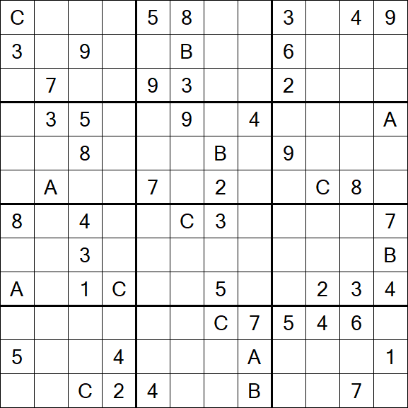 Sudoku 12x12 - Schwierig
