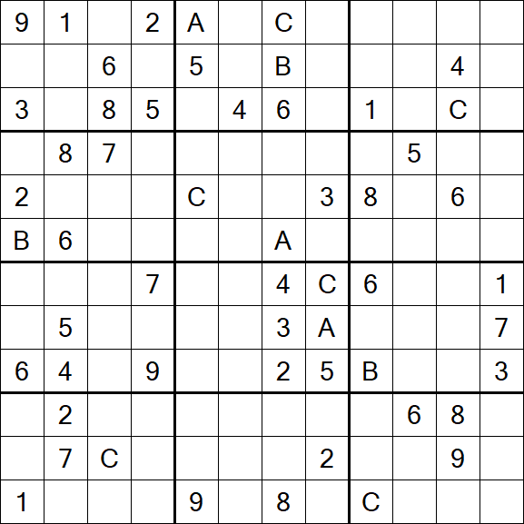 Sudoku 12x12 - Difficile