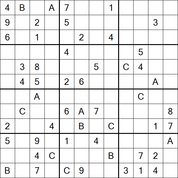 Sudoku 12x12 - Difficile