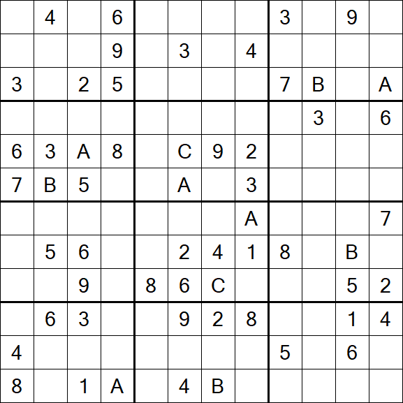Sudoku 12x12 - Difficile