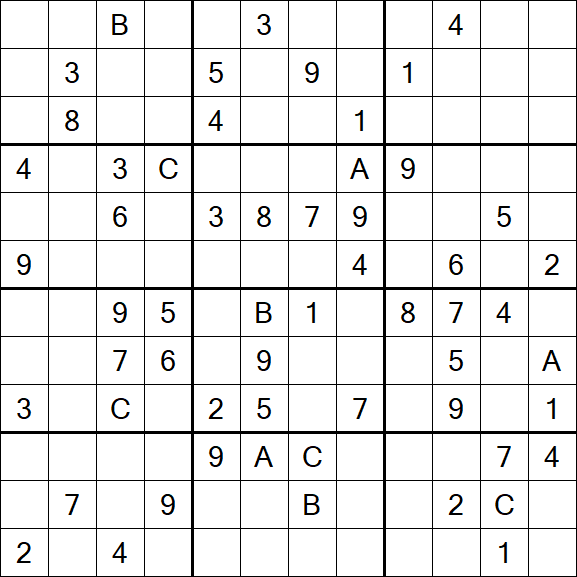Sudoku 12x12 - Schwierig