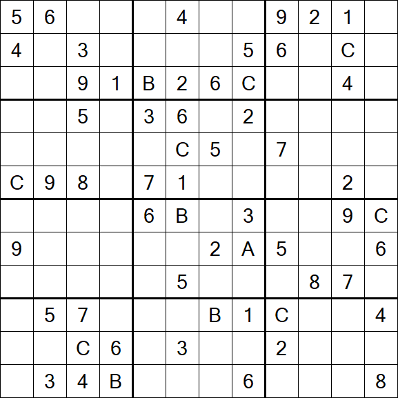Sudoku 12x12 - Schwierig