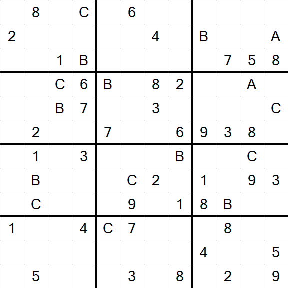 Sudoku 12x12 - Schwierig