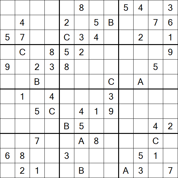 Sudoku 12x12 - Schwierig