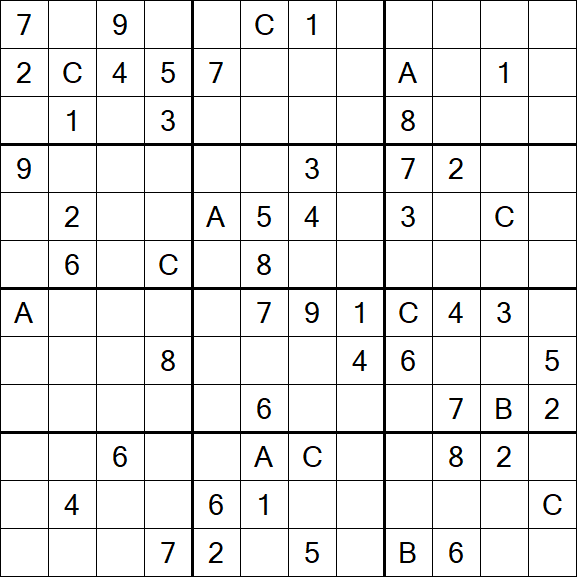 Sudoku 12x12 - Schwierig