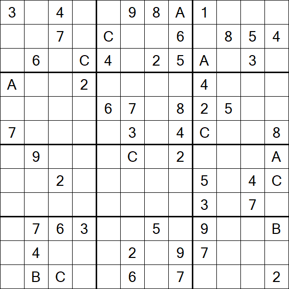 Sudoku 12x12 - Difícil