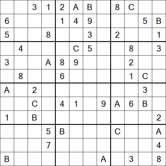 Sudoku 12x12 - Hard