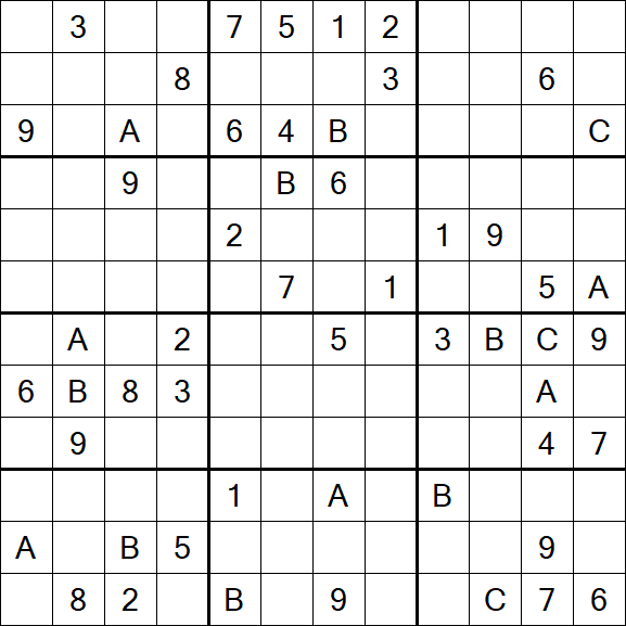 Sudoku 12x12 - Hard
