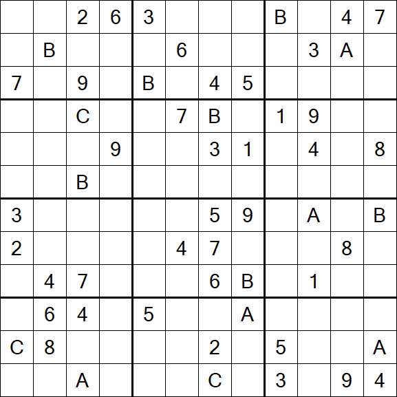 Sudoku 12x12 - Schwierig