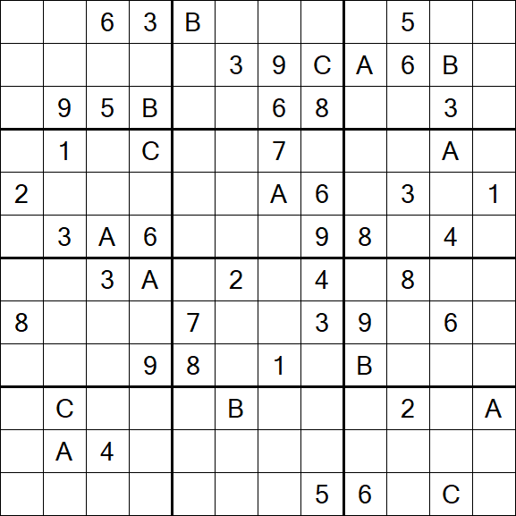 Sudoku 12x12 - Difficile