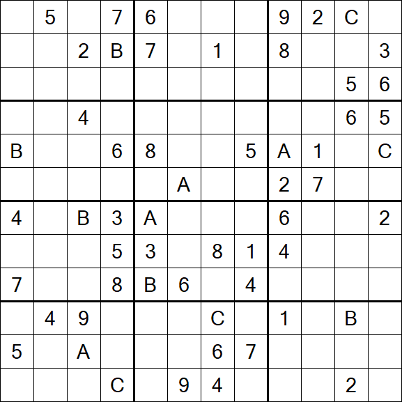 Sudoku 12x12 - Difficile