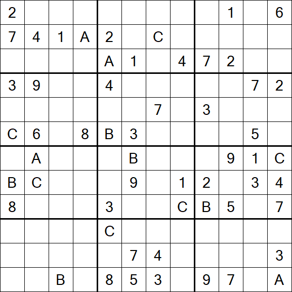 Sudoku 12x12 - Schwierig