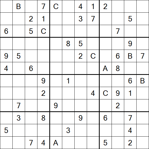Sudoku 12x12 - Schwierig