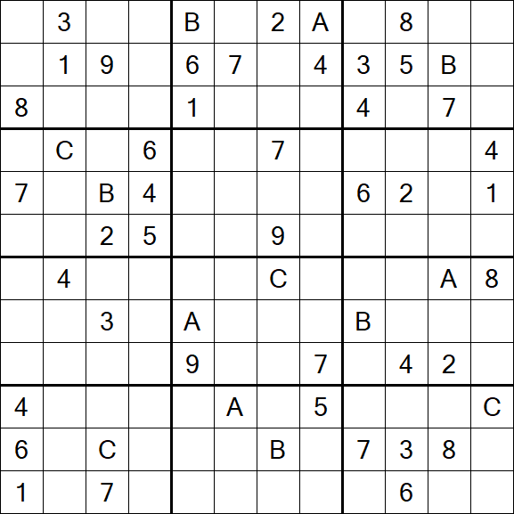 Sudoku 12x12 - Schwierig