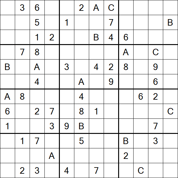 Sudoku 12x12 - Hard